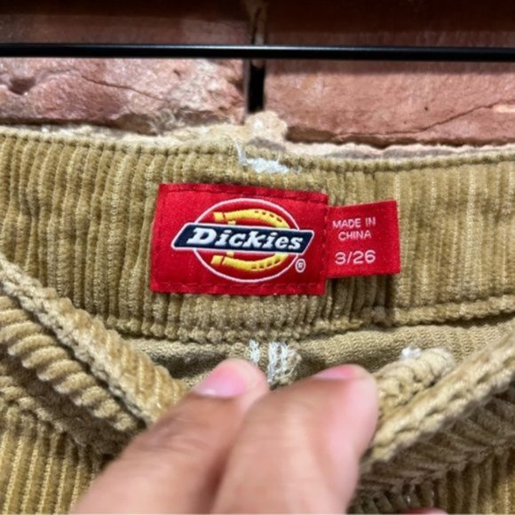 Dickies Corduroy Carpenter Pants Brown Size 3/Size 26 - Picture 2 of 9